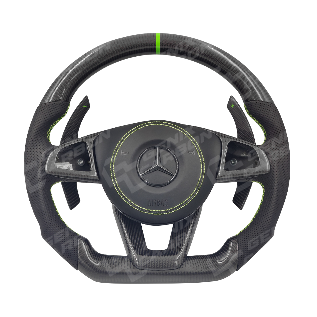 Mercedes 2016+ A-Class / C-Class / E-Class / GLA-Class / CLA-Class / CLS-Class / S-Class / GLE-Class / SLC-Class / SL-Class Carbon Fiber Steering Wheel