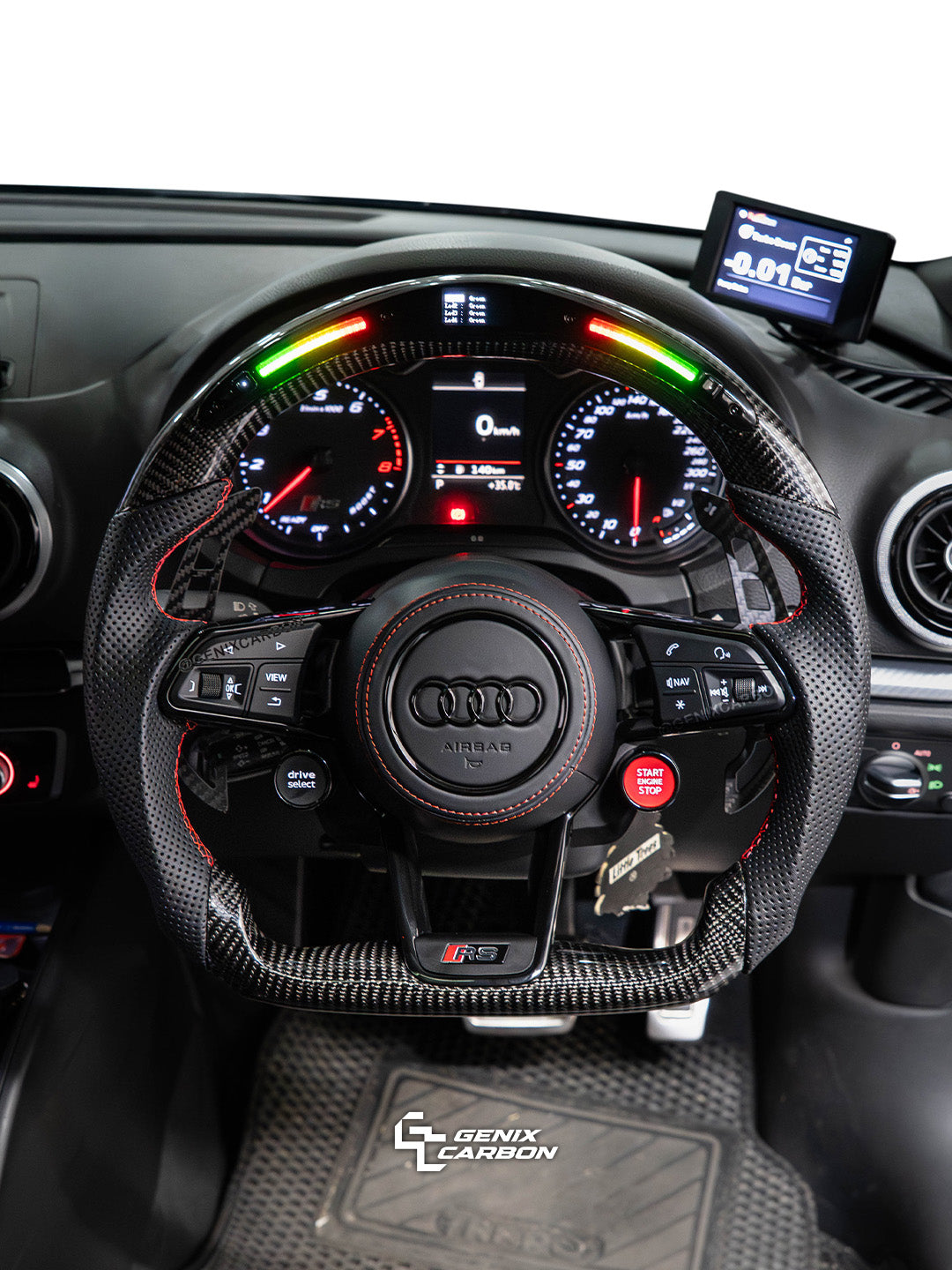 Audi 2015+ TT TTS TTRS R8 Style Custom Carbon Fiber Steering Wheel (Retrofittable for all Audi 2010+)