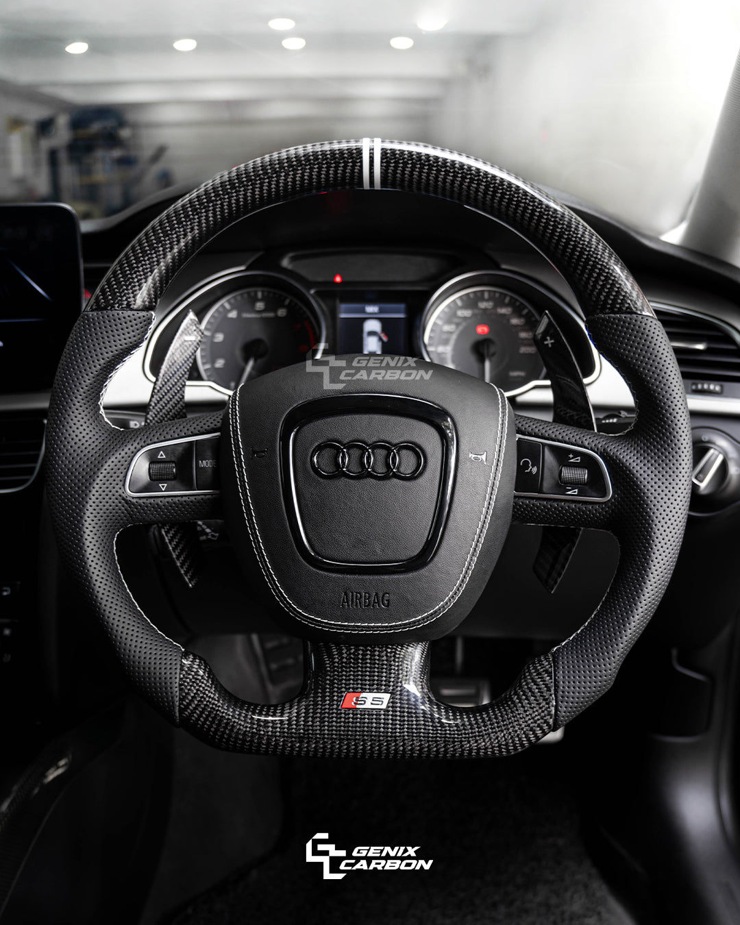 Audi 2004+ A4 S4 A5 S5 S6 S8 Carbon Fiber Steering Wheel