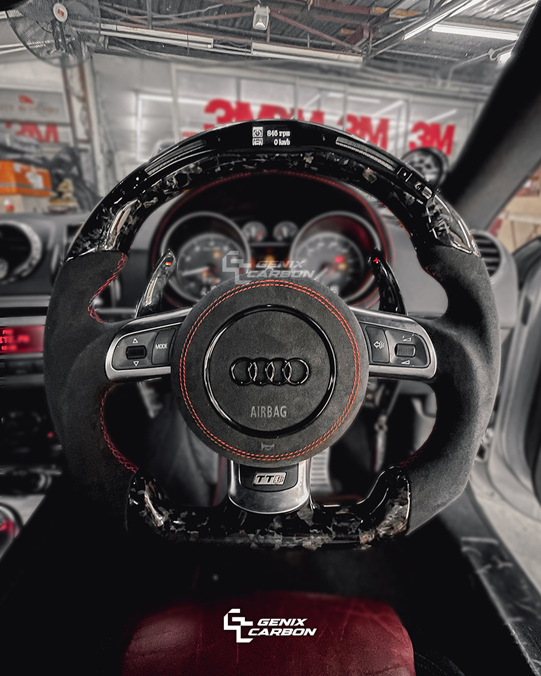 Audi 2007+ TT TTS TTRS RS6 R8 Carbon Fiber Steering Wheel