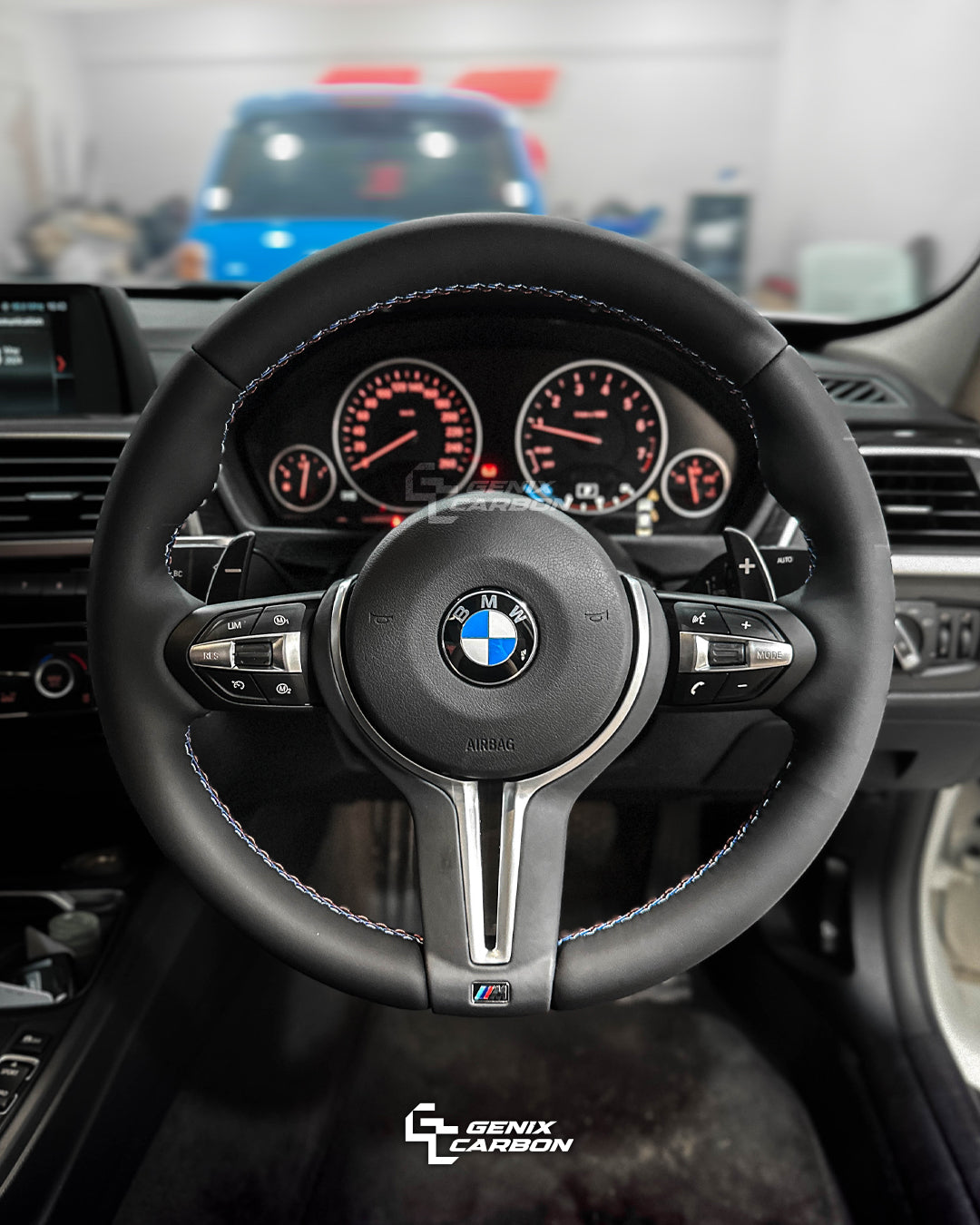 BMW ALL F-Series M Sport Carbon Fiber Steering Wheel (Retrofittable for all BMW 2010+)
