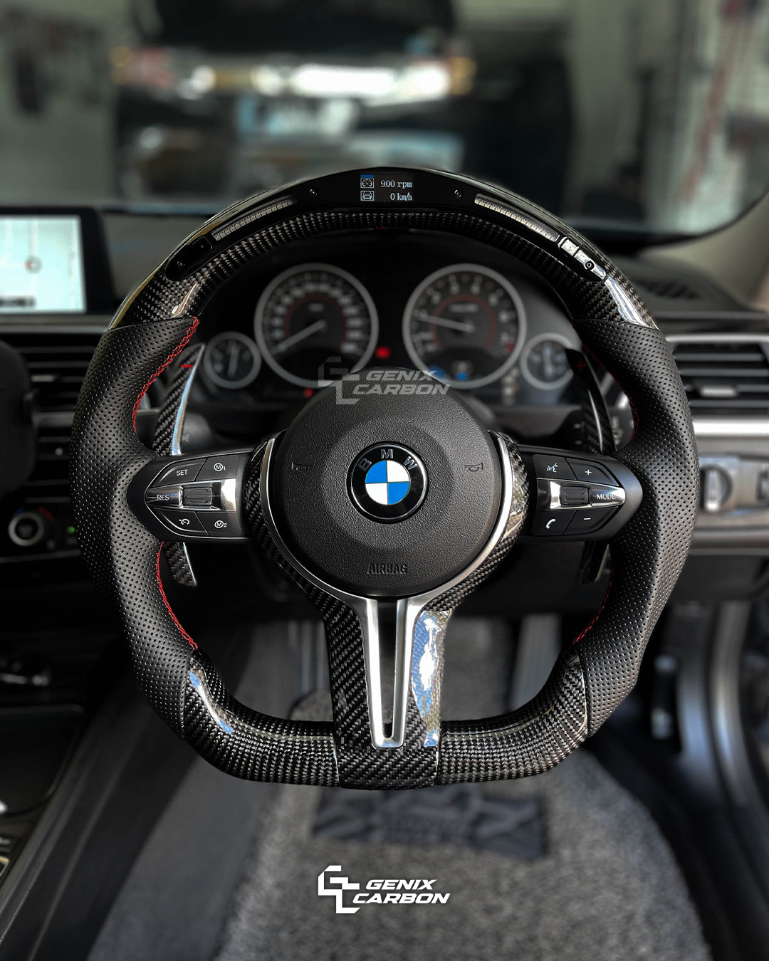 BMW ALL F-Series M Sport Carbon Fiber Steering Wheel (Retrofittable for all BMW 2010+)