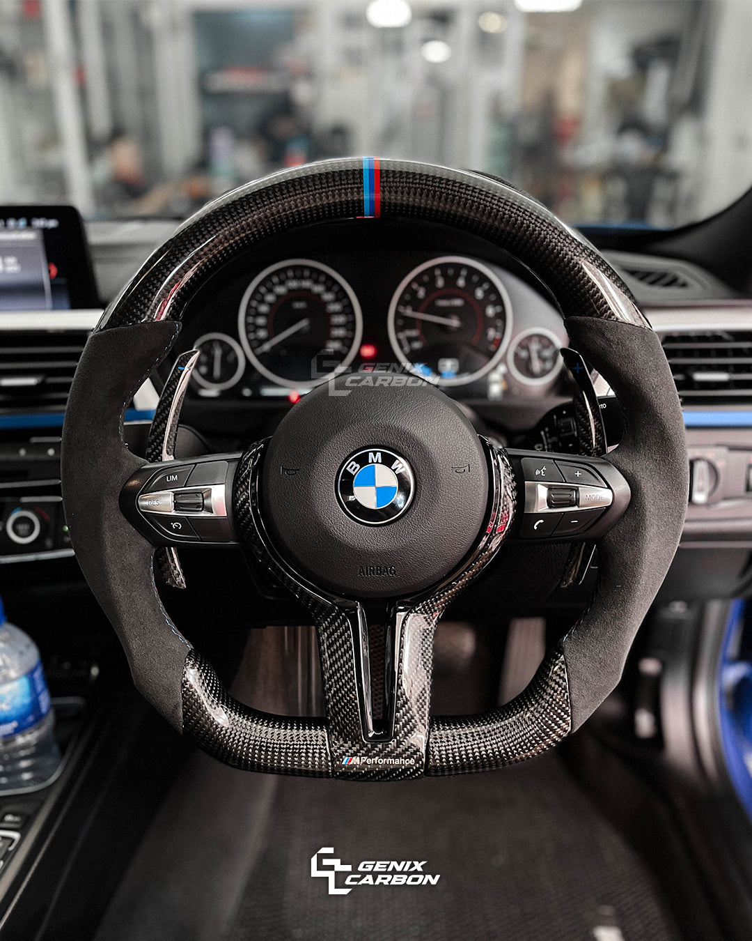 BMW ALL F-Series M Sport Carbon Fiber Steering Wheel (Retrofittable for all BMW 2010+)