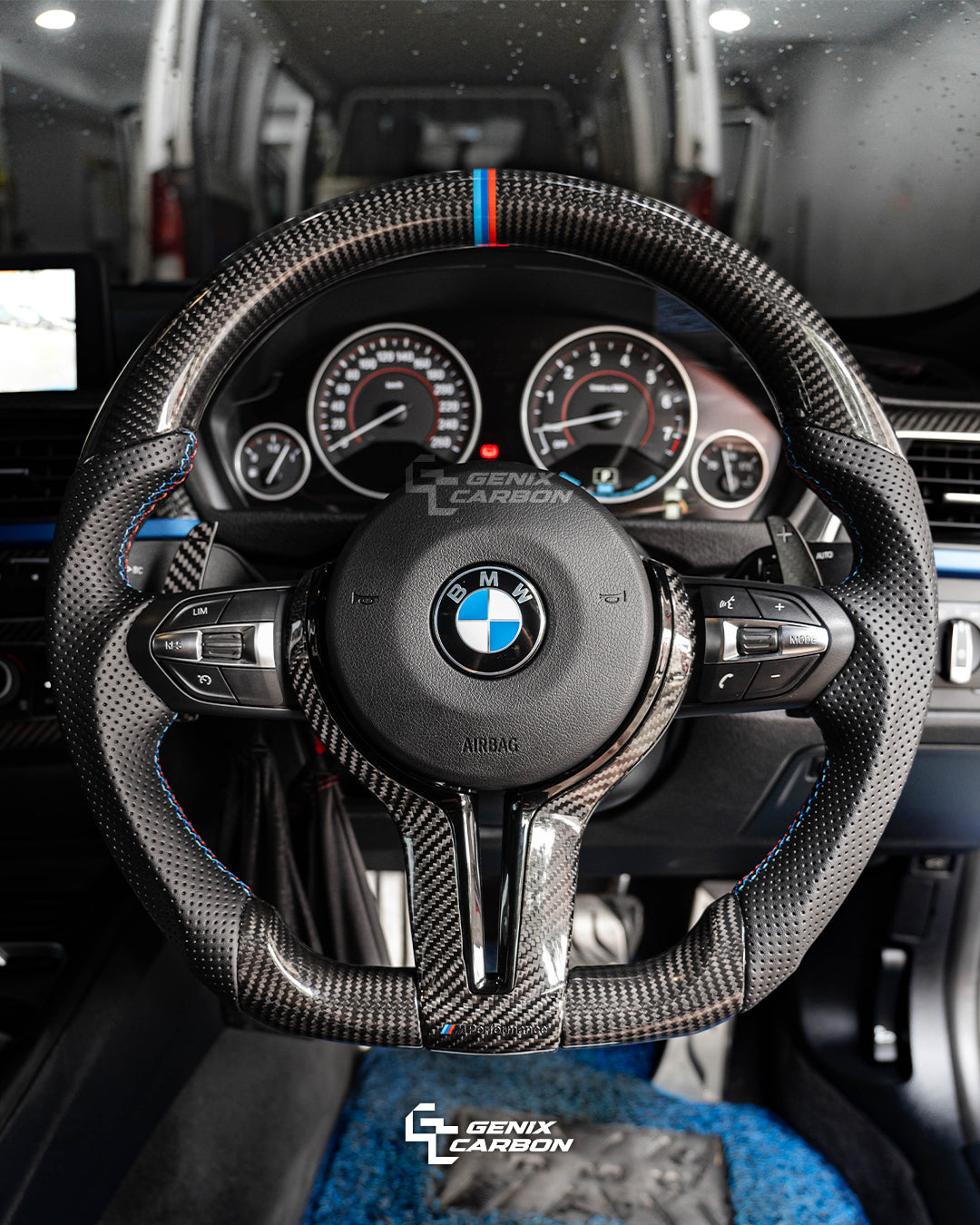 BMW ALL F-Series M Sport Carbon Fiber Steering Wheel (Retrofittable for all BMW 2010+)