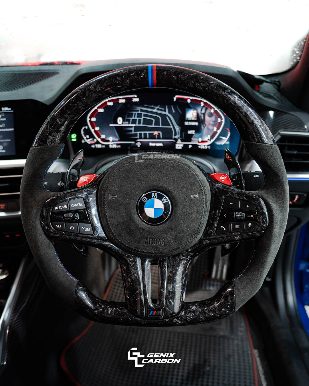 BMW ALL G-Series F-Series M Sport Carbon Fiber Steering Wheel (Retrofittable for all BMW 2010+)