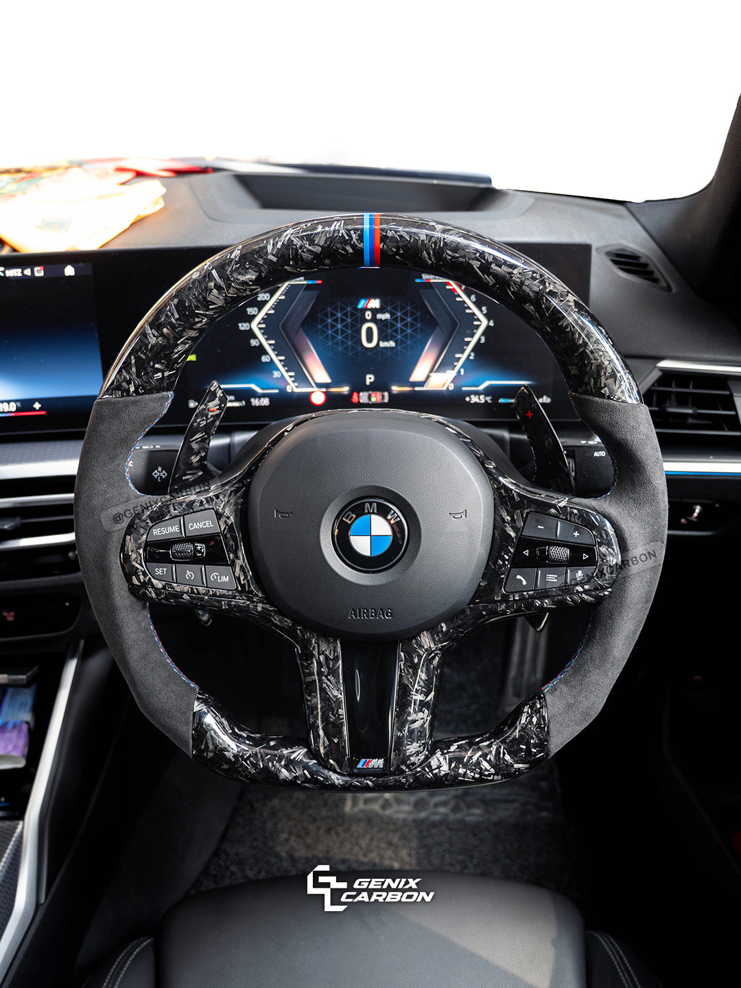 BMW ALL G-Series F-Series M Sport Custom Carbon Fiber Steering Wheel (Retrofittable for all BMW 2010+)