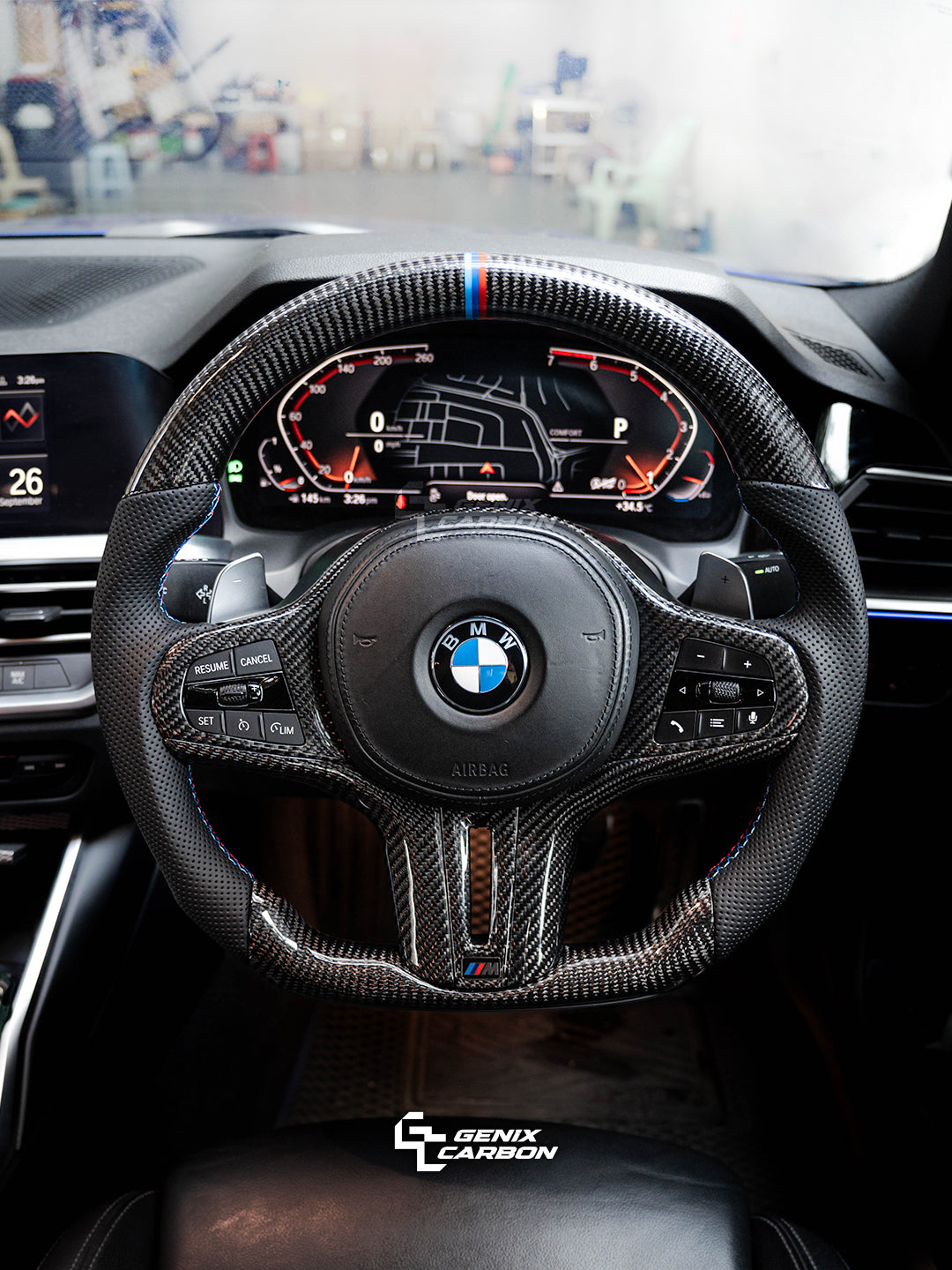 BMW ALL G-Series F-Series M Sport Carbon Fiber Steering Wheel (Retrofittable for all BMW 2010+)