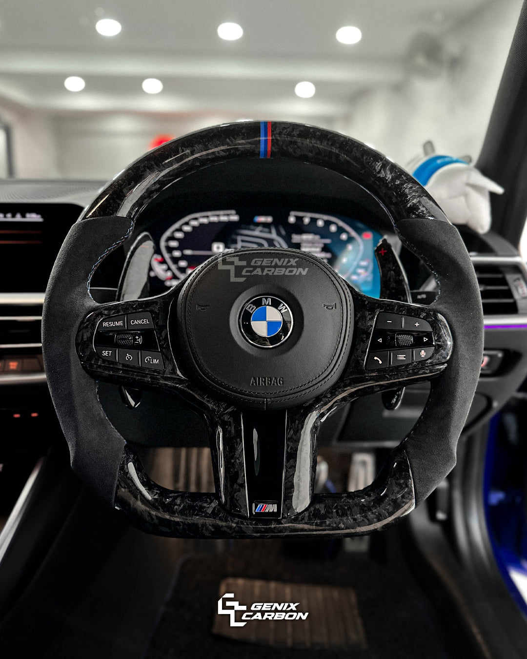 BMW ALL G-Series F-Series M Sport Carbon Fiber Steering Wheel (Retrofittable for all BMW 2010+)