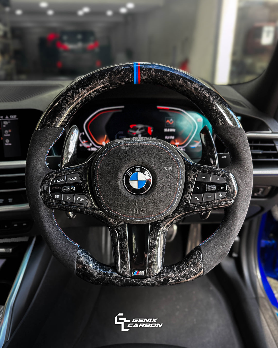 BMW ALL G-Series F-Series M Sport Carbon Fiber Steering Wheel (Retrofittable for all BMW 2010+)