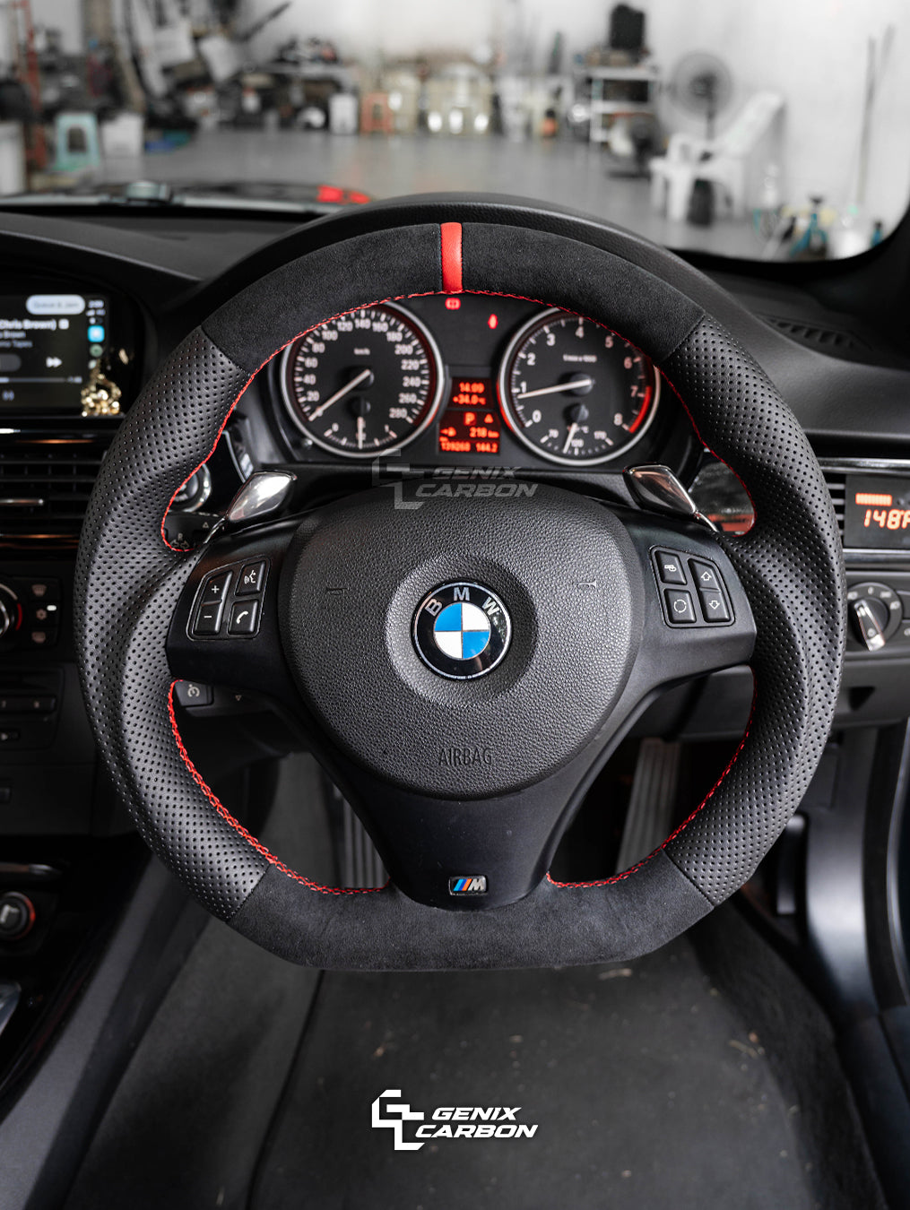BMW 2005+ E82 E84 E87 E88 E90 E92 E93 Carbon Fiber Steering Wheel
