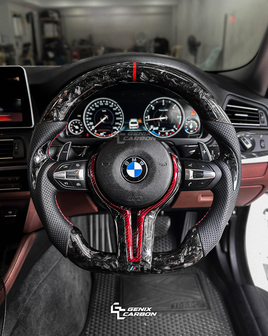 BMW ALL F-Series M Sport Carbon Fiber Steering Wheel (Retrofittable for all BMW 2010+)