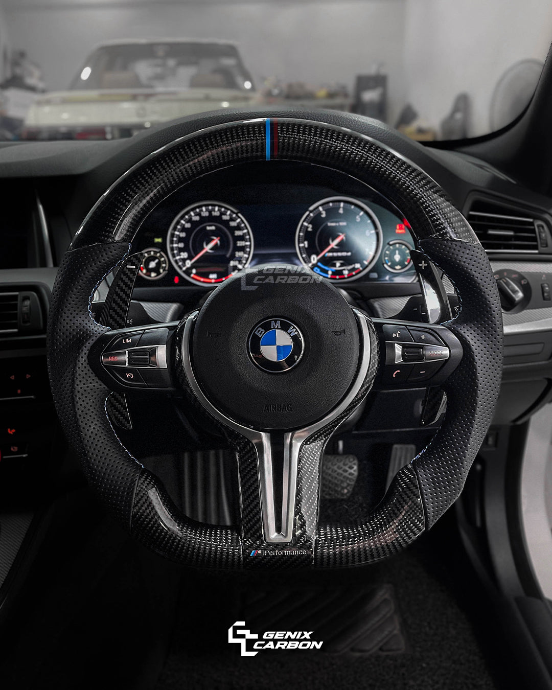 BMW ALL F-Series M Sport Carbon Fiber Steering Wheel (Retrofittable for all BMW 2010+)