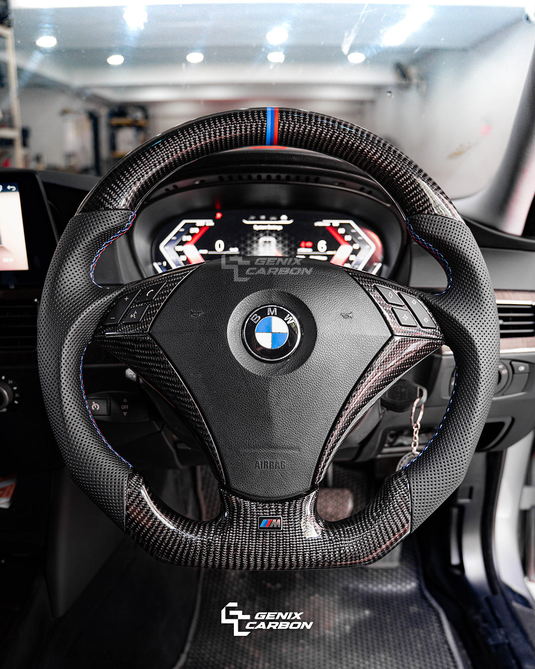 BMW E60 E61 E82 E88 E90 E92 E93 Carbon Fiber Steering Wheel