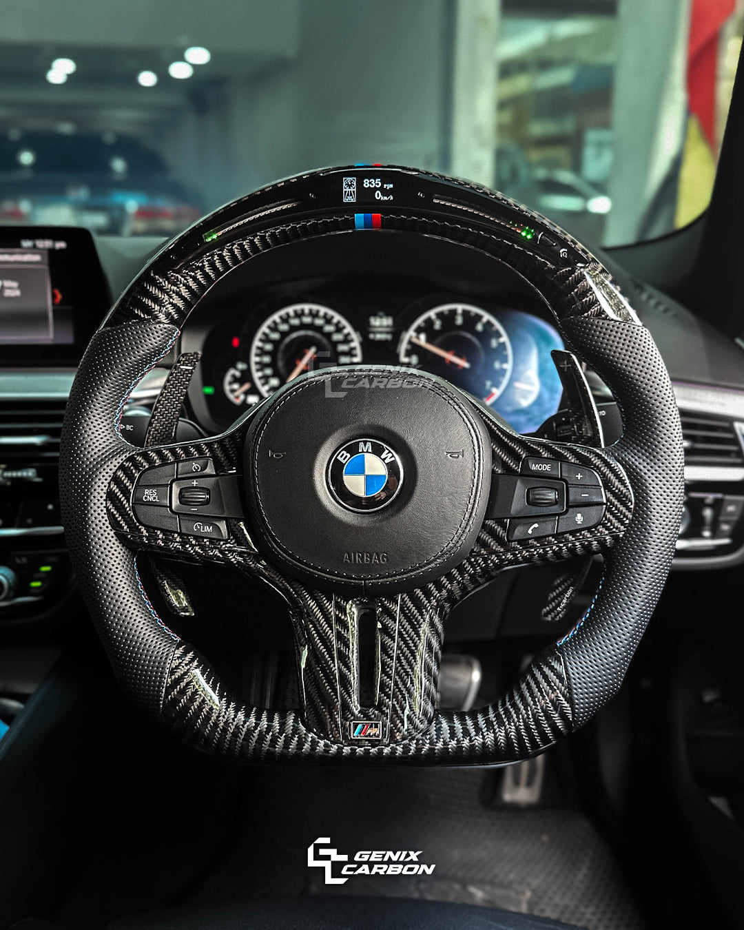 BMW ALL G-Series F-Series M Sport Carbon Fiber Steering Wheel (Retrofittable for all BMW 2010+)