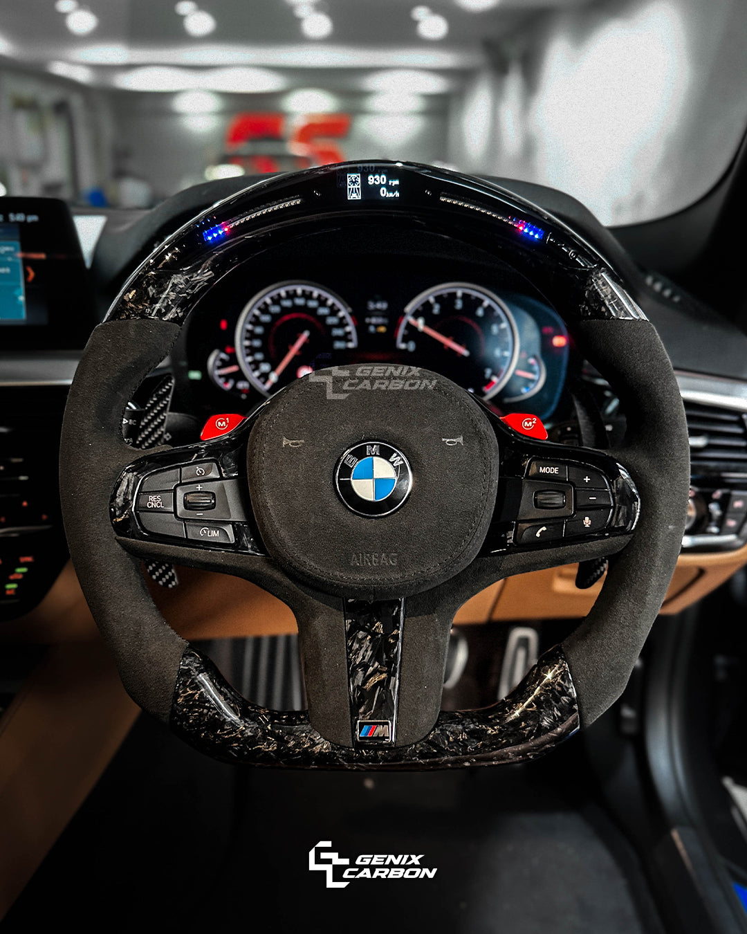 BMW ALL G-Series F-Series M Sport Carbon Fiber Steering Wheel (Retrofittable for all BMW 2010+)