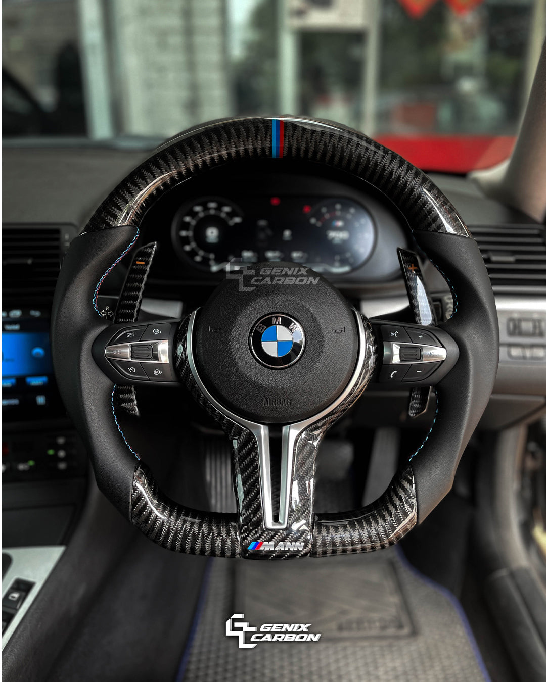 BMW ALL F-Series M Sport Carbon Fiber Steering Wheel (Retrofittable for all BMW 2010+)