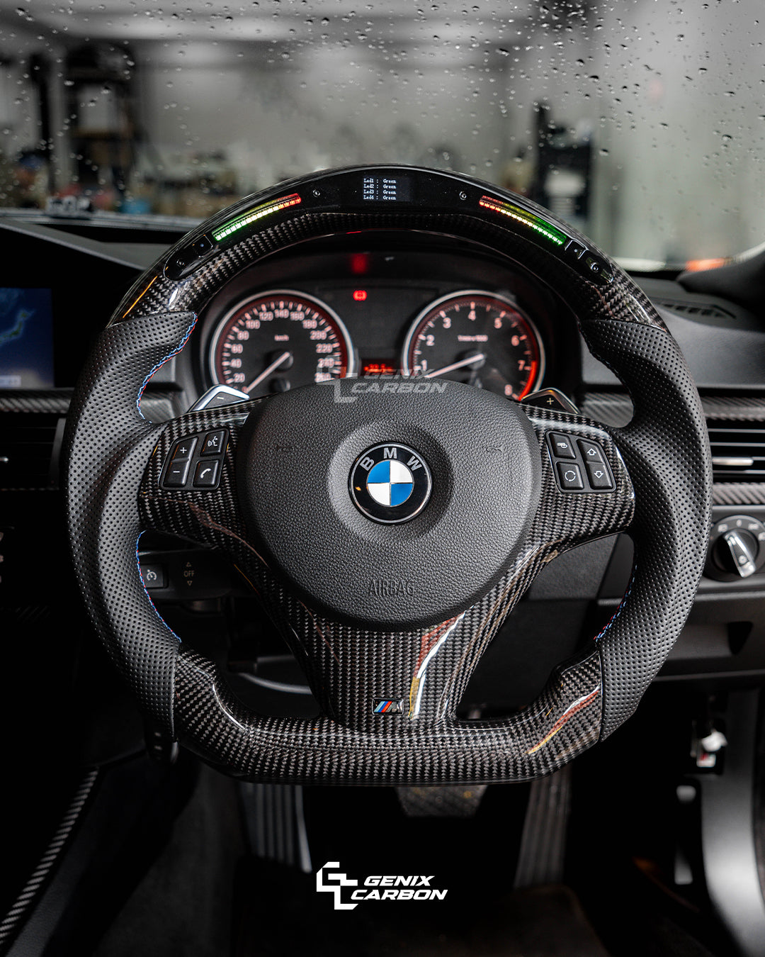 BMW 2005+ E82 E84 E87 E88 E90 E92 E93 Carbon Fiber Steering Wheel