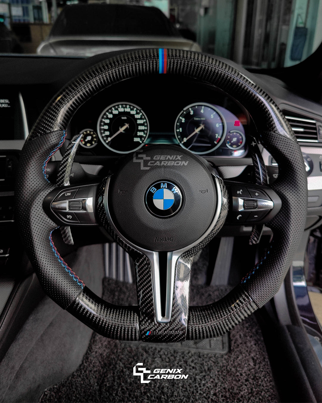 BMW ALL F-Series M Sport Carbon Fiber Steering Wheel (Retrofittable for all BMW 2010+)