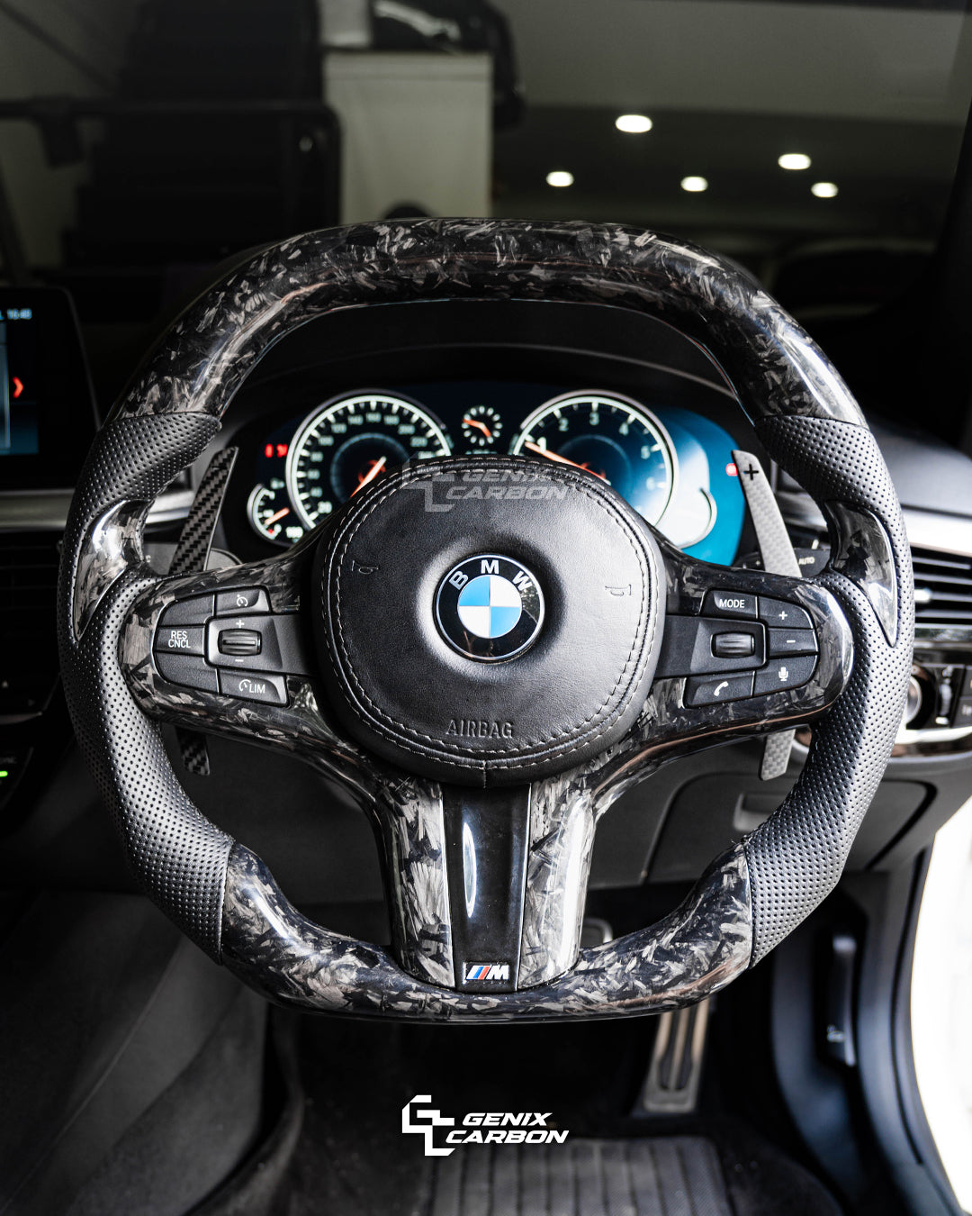 BMW ALL G-Series F-Series M Sport Carbon Fiber Steering Wheel (Retrofittable for all BMW 2010+)