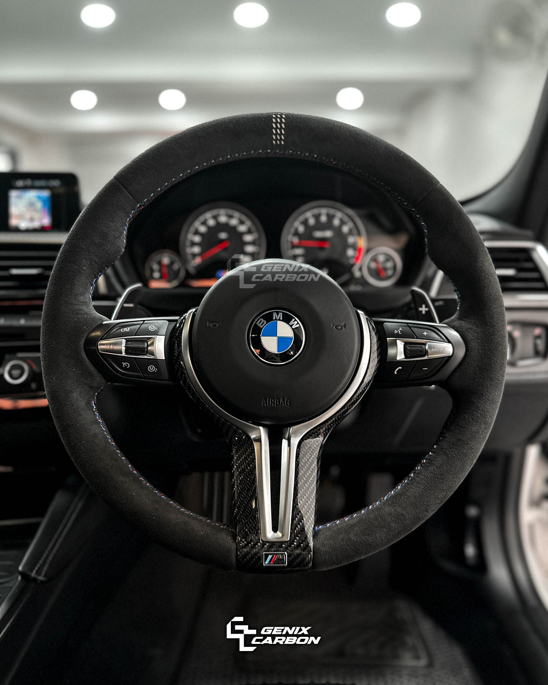 BMW ALL F-Series M Sport Carbon Fiber Steering Wheel (Retrofittable for all BMW 2010+)