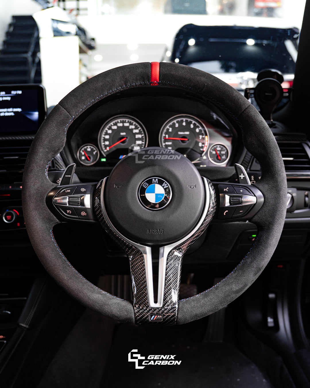 BMW ALL F-Series M Sport Carbon Fiber Steering Wheel (Retrofittable for all BMW 2010+)