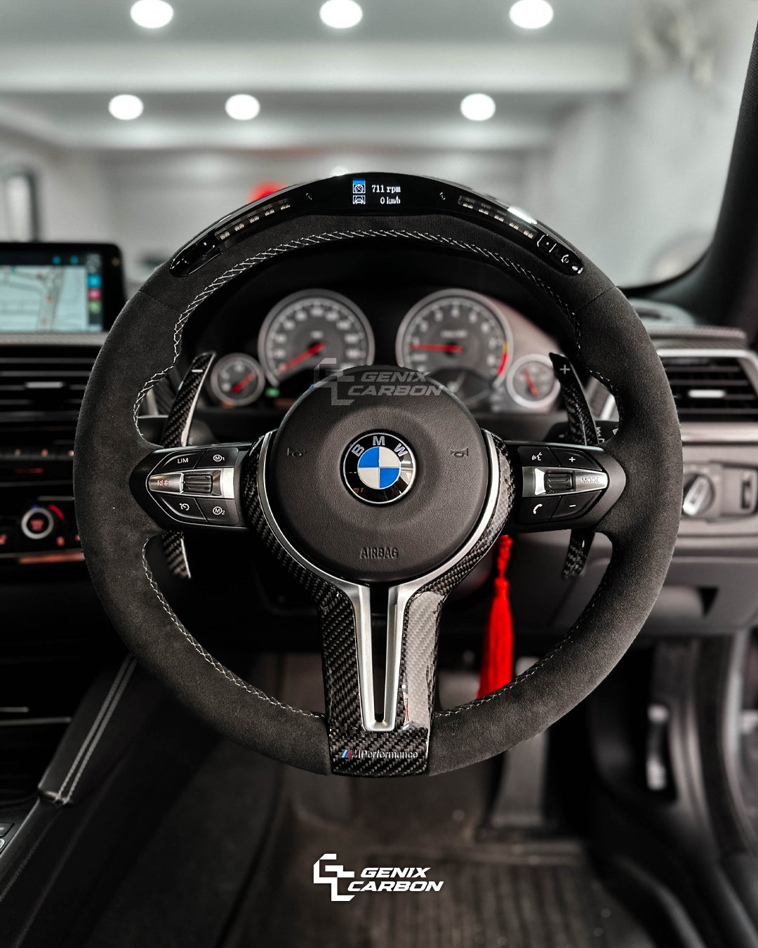 BMW ALL F-Series M Sport Carbon Fiber Steering Wheel (Retrofittable for all BMW 2010+)