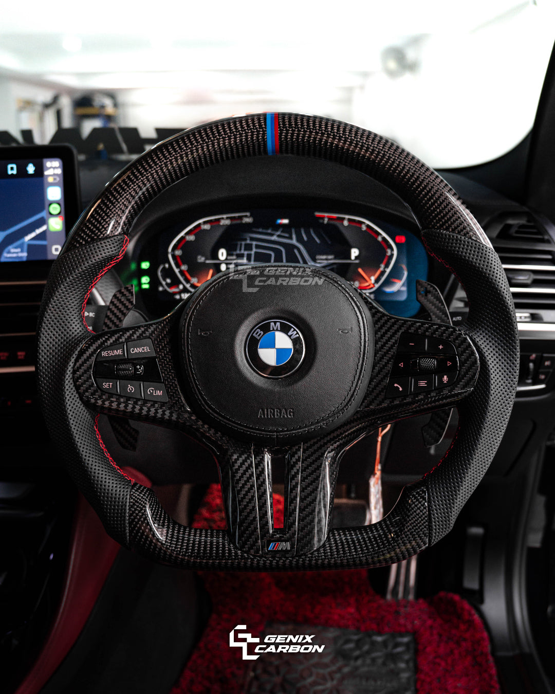 BMW ALL G-Series F-Series M Sport Carbon Fiber Steering Wheel (Retrofittable for all BMW 2010+)