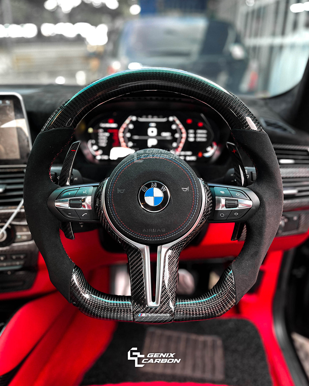 BMW ALL F-Series M Sport Carbon Fiber Steering Wheel (Retrofittable for all BMW 2010+)