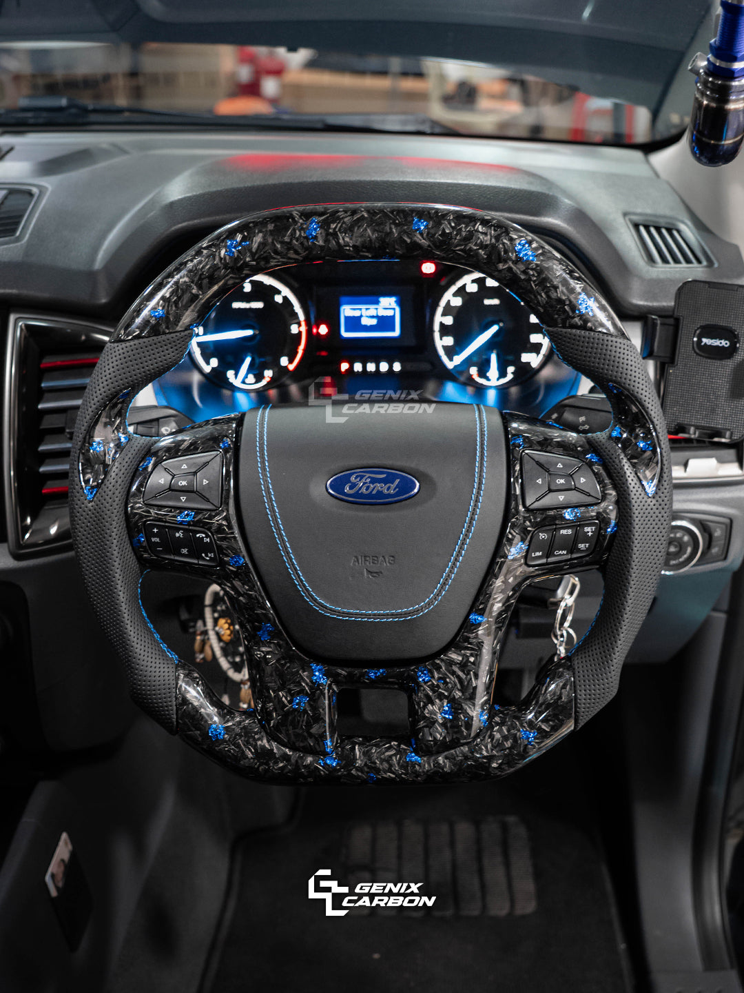 Ford Ranger 2015+ Carbon Fiber Steering Wheel