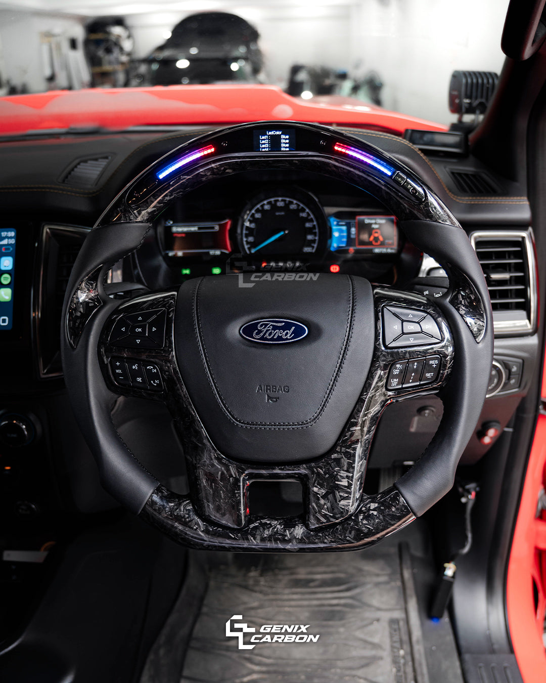 Ford Ranger 2015+ Carbon Fiber Steering Wheel
