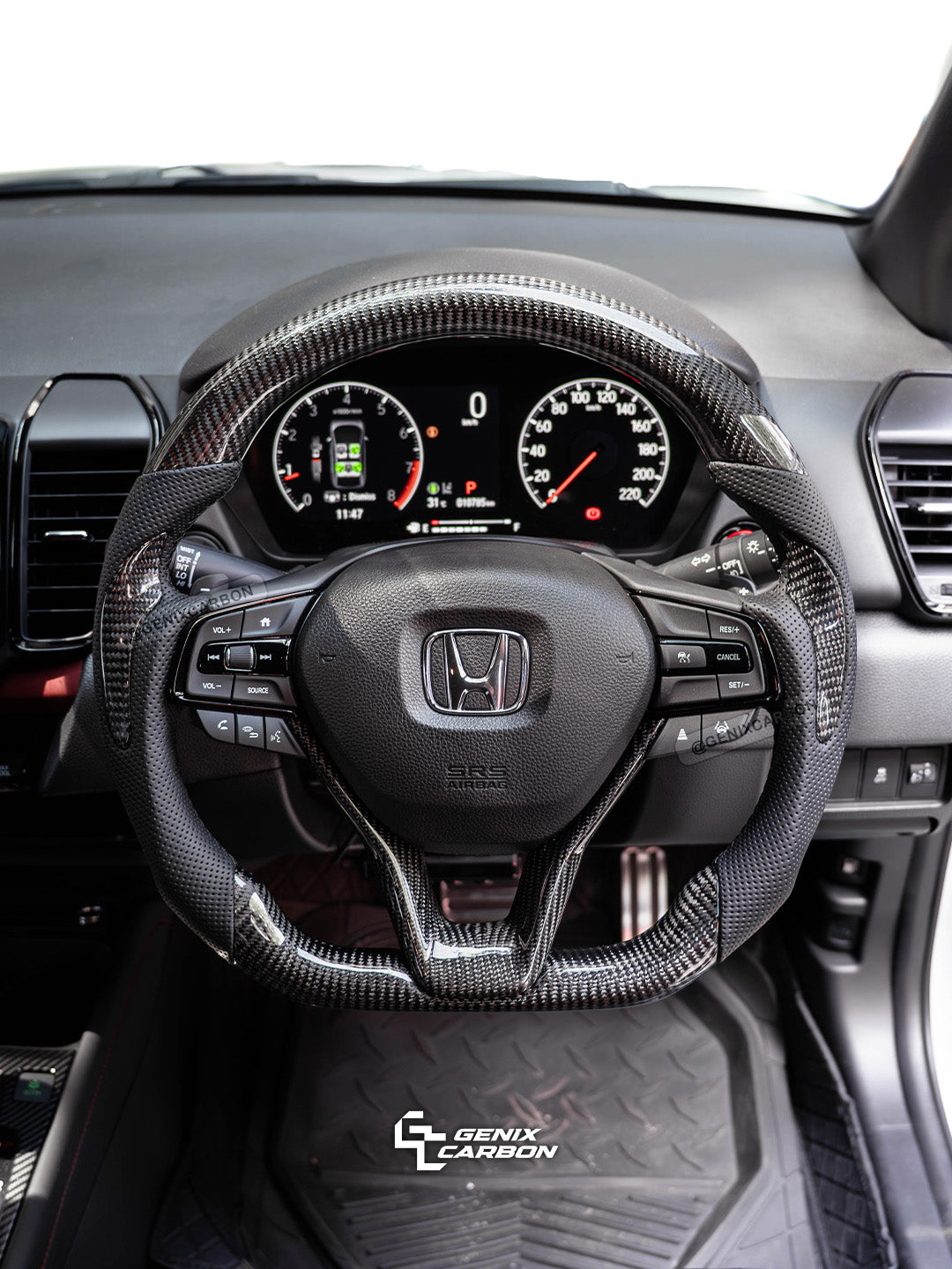 Honda City (GN) 2019+ | Accord (10th Gen) 2017+ | Odyssey 2020+ Custom Carbon Fiber Steering Wheel