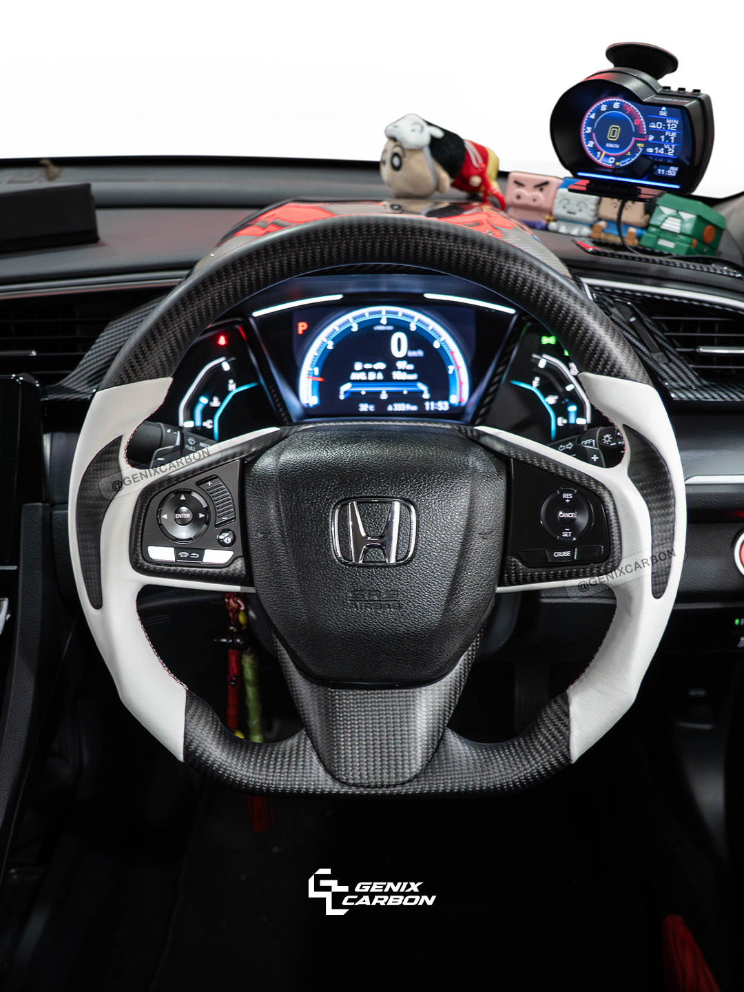 Honda Civic (FC/FK7/FK8) 2015+ Custom Carbon Fiber Steering Wheel