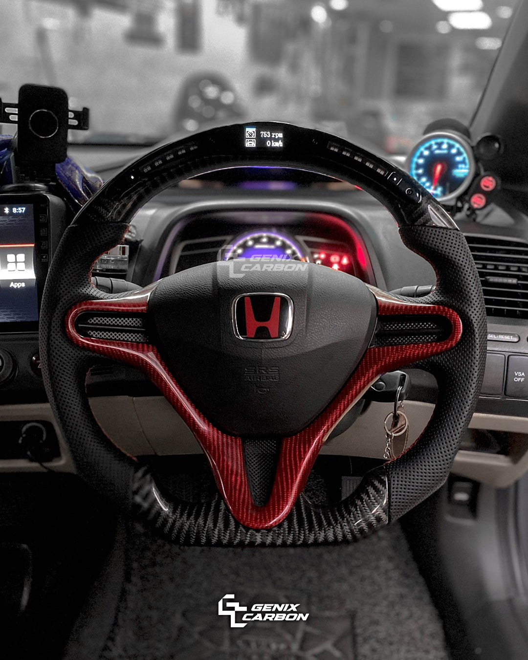 Honda Civic (FD/FD2) 2005+ | City (GD/GE/TMO) 2008+ Carbon Fiber Steering Wheel