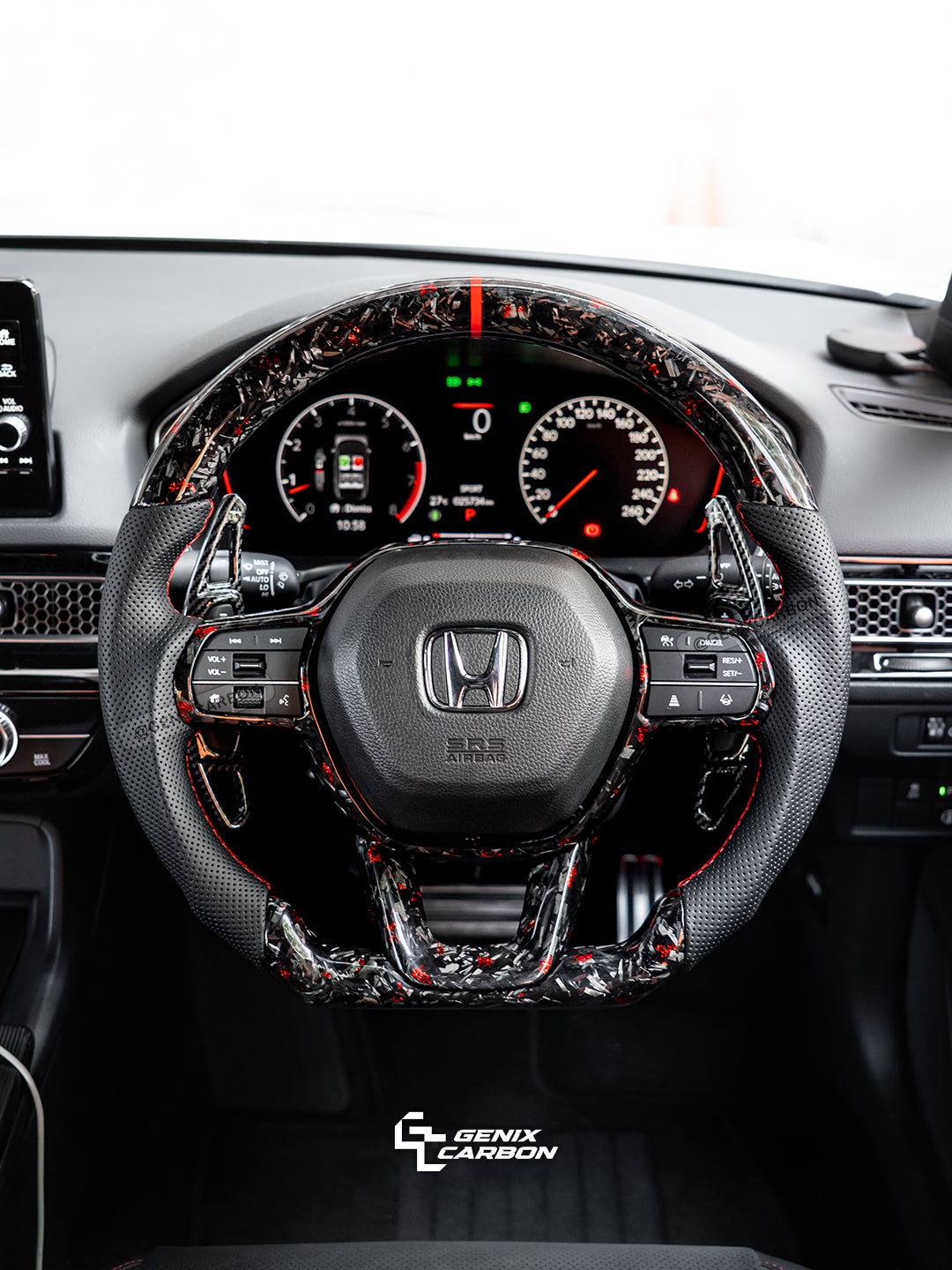 Honda Civic (FE/FL1/FL5) 2022+ | Accord (11th Gen) 2023+ | Stepwgn 2022+ Custom Carbon Fiber Steering Wheel