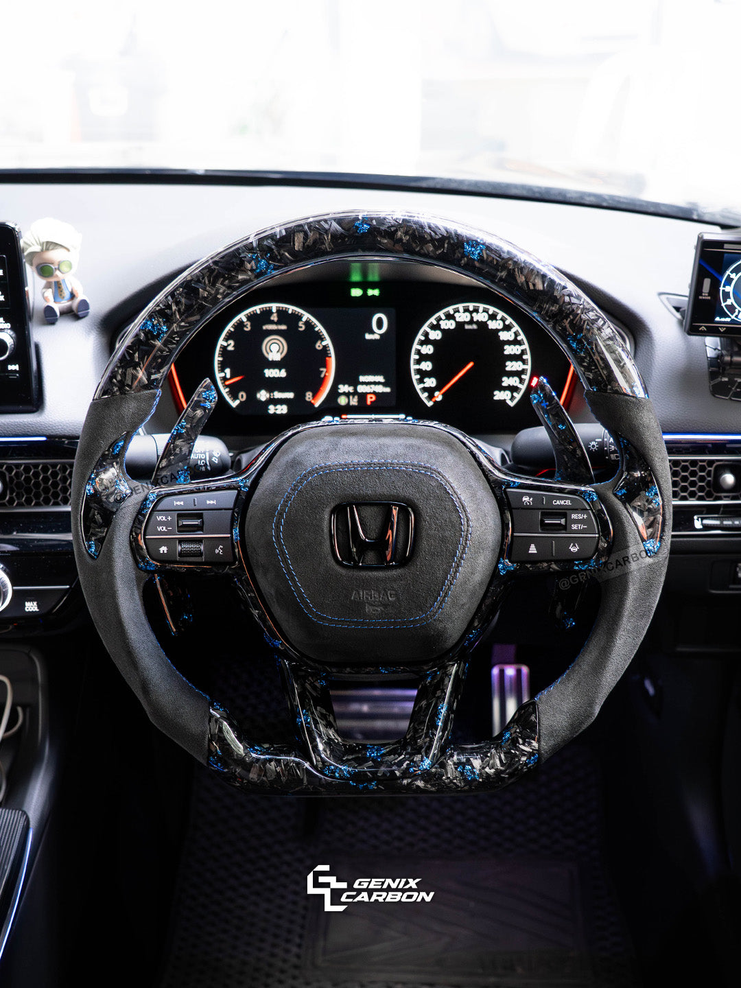 Honda Civic (FE/FL1/FL5) 2022+ | Accord (11th Gen) 2023+ | Stepwgn 2022+ Custom Carbon Fiber Steering Wheel