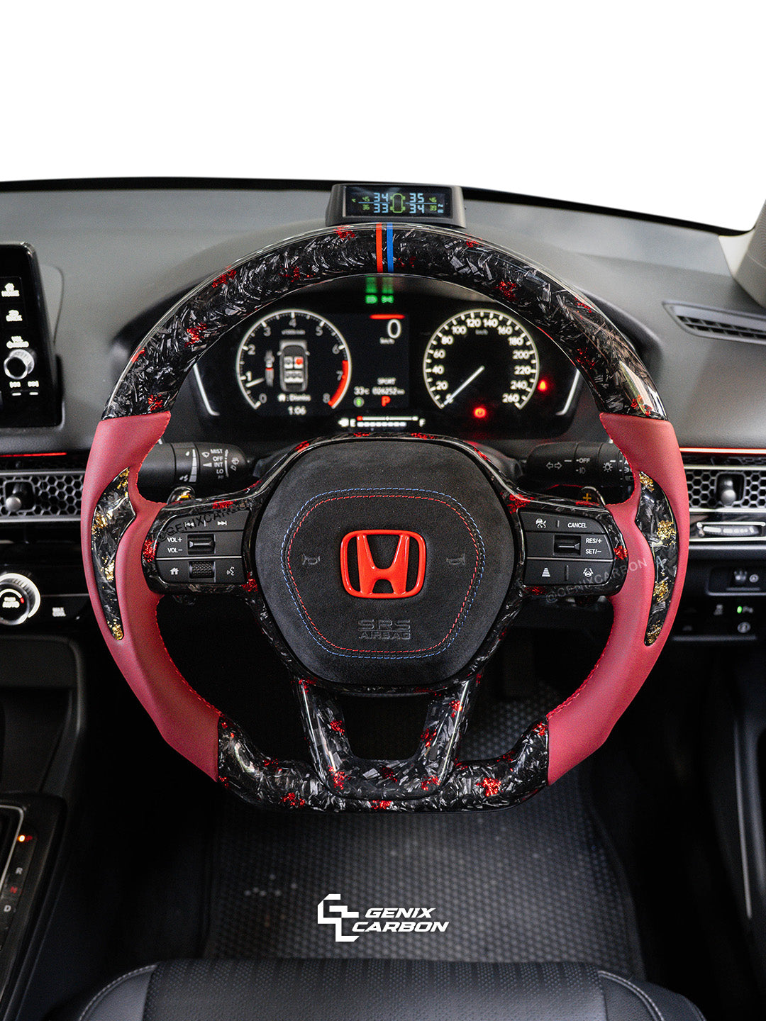 Honda Civic (FE/FL1/FL5) 2022+ | Accord (11th Gen) 2023+ | Stepwgn 2022+ Custom Carbon Fiber Steering Wheel