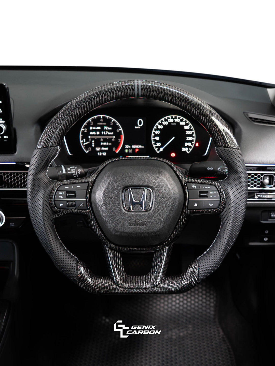 Honda Civic (FE/FL1/FL5) 2022+ | Accord (11th Gen) 2023+ | Stepwgn 2022+ Custom Carbon Fiber Steering Wheel