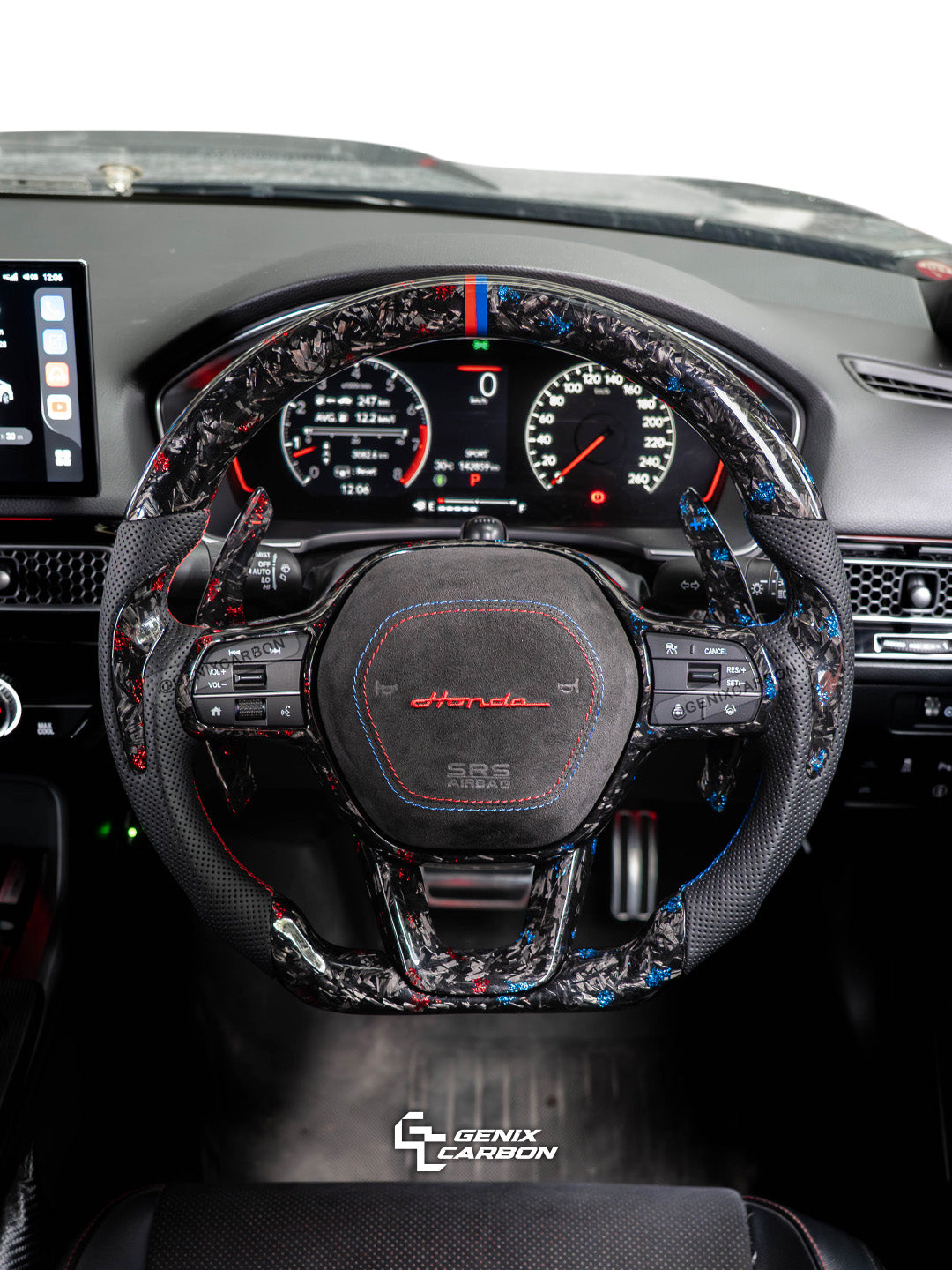 Honda Civic (FE/FL1/FL5) 2022+ | Accord (11th Gen) 2023+ | Stepwgn 2022+ Custom Carbon Fiber Steering Wheel