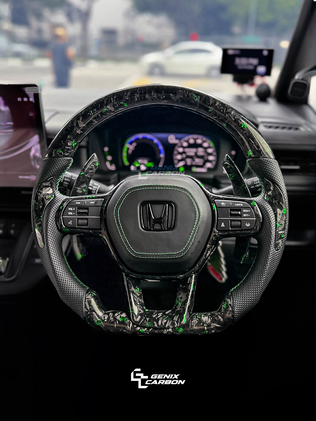 Honda Civic (FE/FL1/FL5) 2022+ | Accord (11th Gen) 2023+ | Stepwgn 2022+ Custom Carbon Fiber Steering Wheel