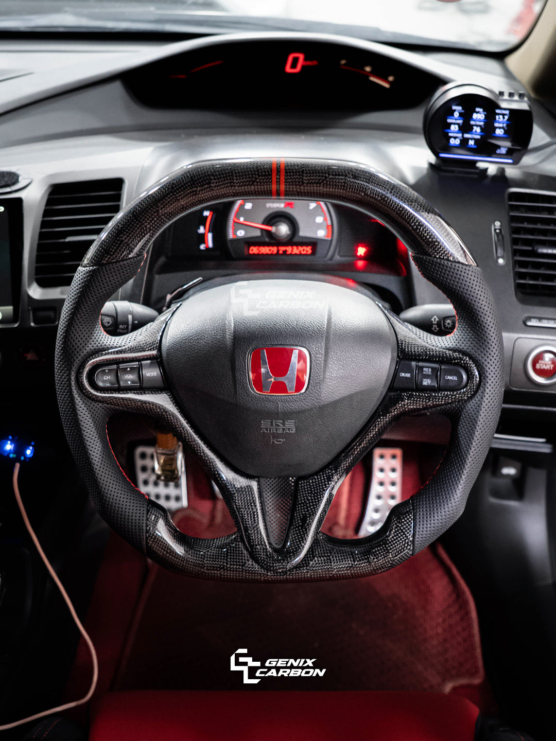 Honda Civic (FD/FD2) 2005+ | City (GD/GE/TMO) 2008+ Custom Carbon Fiber Steering Wheel