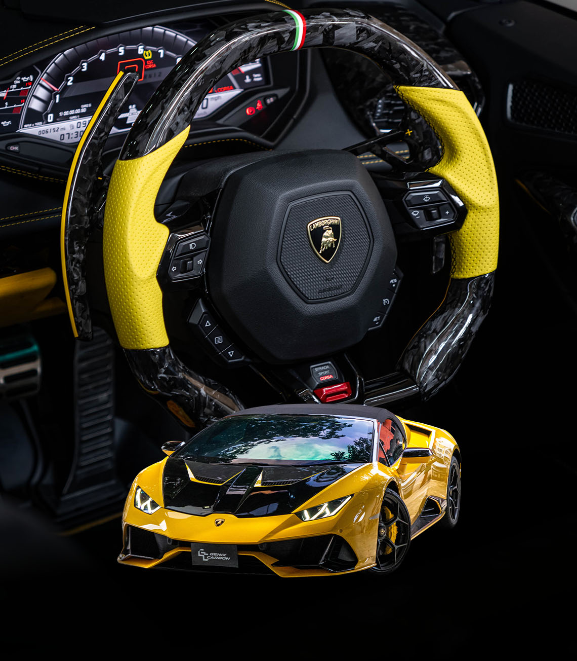 Genix Carbon steering wheel for Italian brands