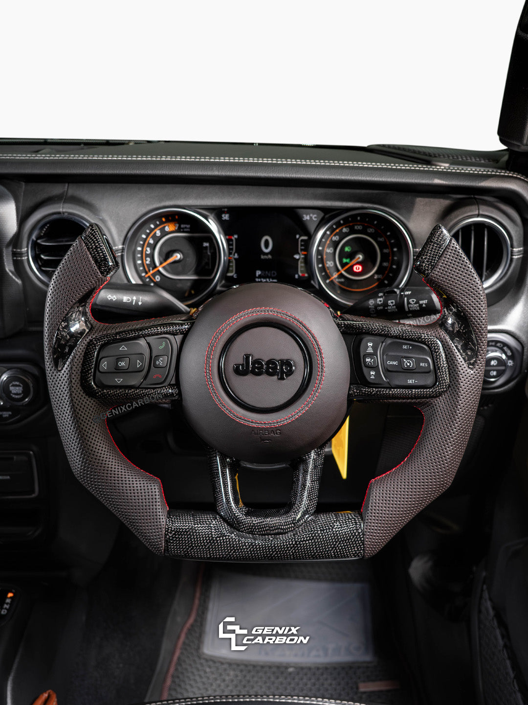 Jeep Wrangler 2018+ Custom Carbon Fiber Steering Wheel