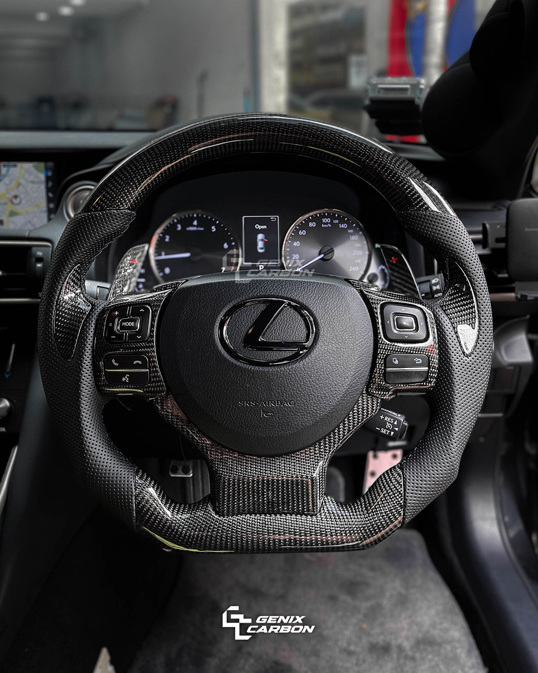 Lexus IS 2013+ | CT 2014+ | NX 2014+ | RC 2014+ Carbon Fiber Steering Wheel (Retrofittable for most Lexus & Toyota models)
