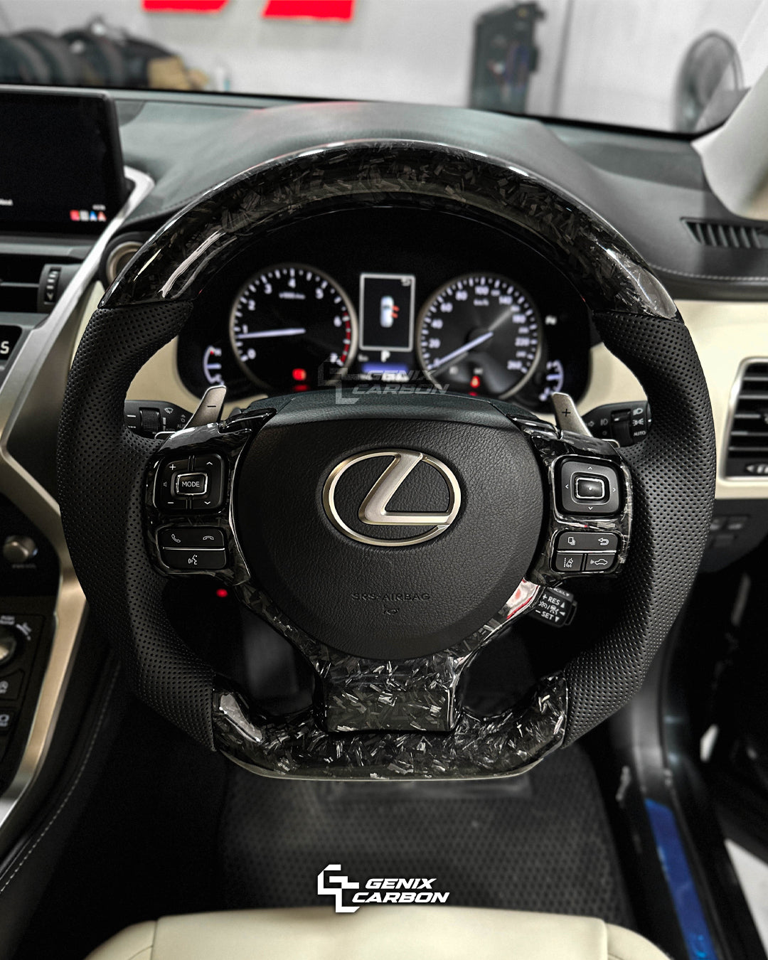 Lexus IS 2013+ | CT 2014+ | NX 2014+ | RC 2014+ Carbon Fiber Steering Wheel (Retrofittable for most Lexus & Toyota models)
