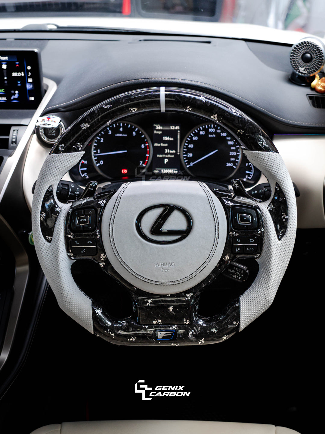 Lexus IS 2013+ | CT 2014+ | NX 2014+ | RC 2014+ Carbon Fiber Steering Wheel (Retrofittable for most Lexus & Toyota models)