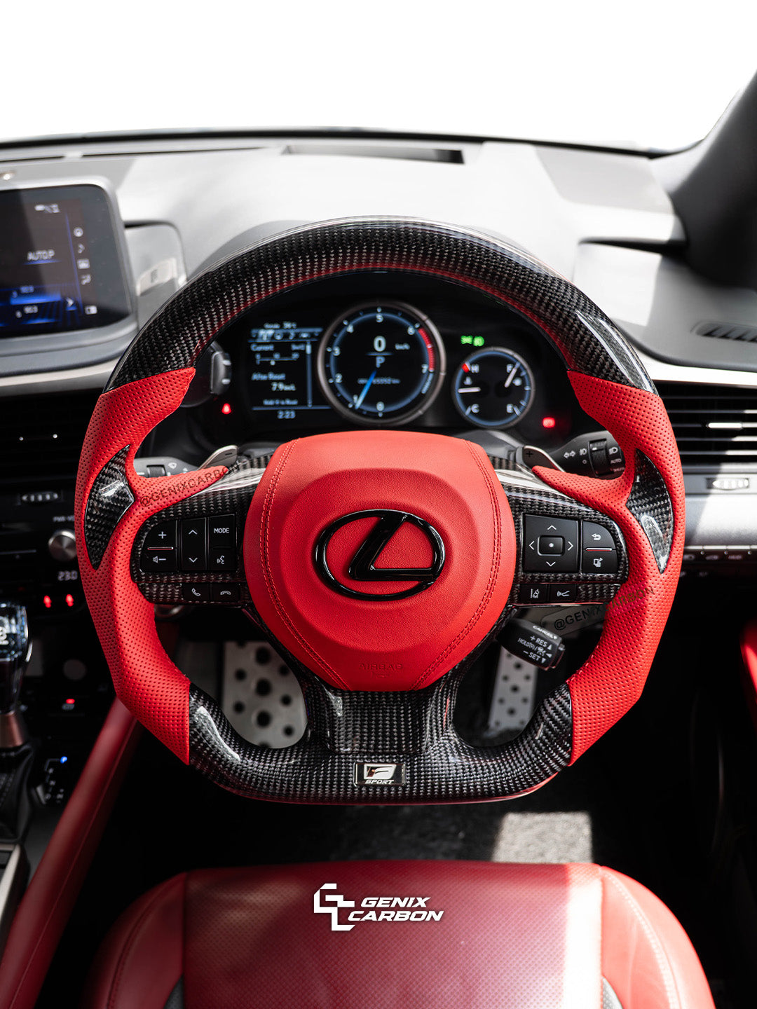 Lexus ES 2015+ | RX 2016+ | LX 2016+ | GS 2016+ Custom Carbon Fiber Steering Wheel (Retrofittable for most Lexus & Toyota models)