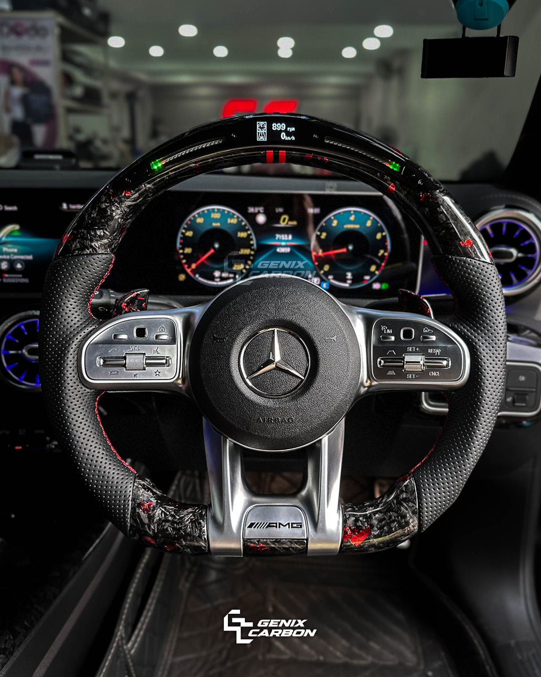 Mercedes-Benz AMG Carbon Fiber Steering Wheel (Retrofittable for all Mercedes-Benz 2010+)