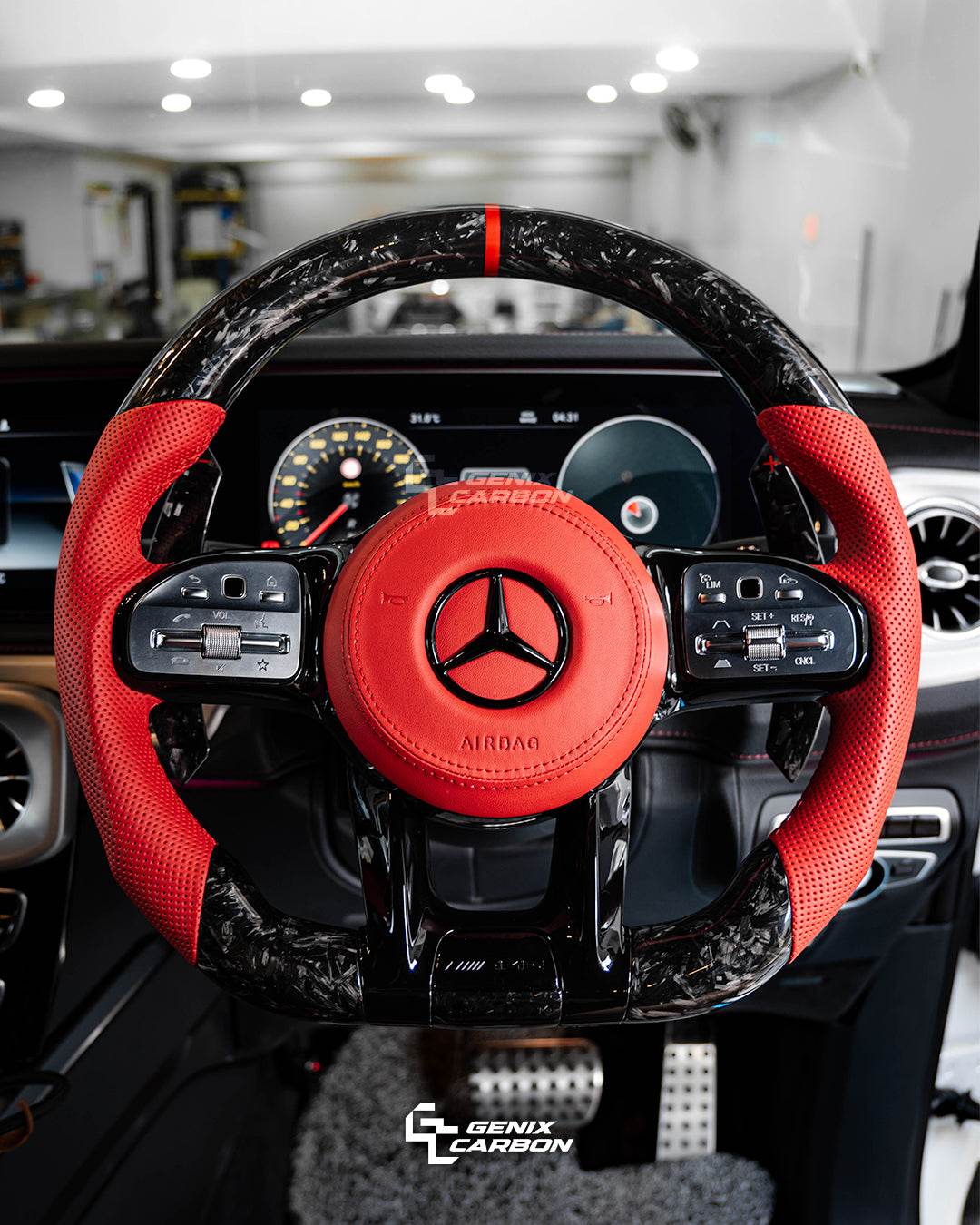 Mercedes-Benz AMG Carbon Fiber Steering Wheel (Retrofittable for all Mercedes-Benz 2010+)
