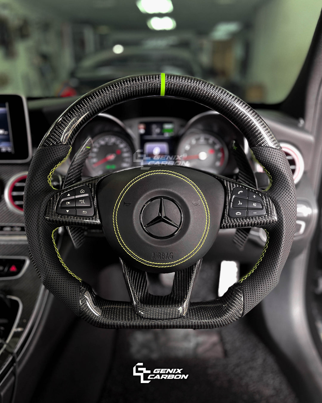 Mercedes 2016+ A-Class / C-Class / E-Class / GLA-Class / CLA-Class / CLS-Class / S-Class / GLE-Class / SLC-Class / SL-Class Carbon Fiber Steering Wheel