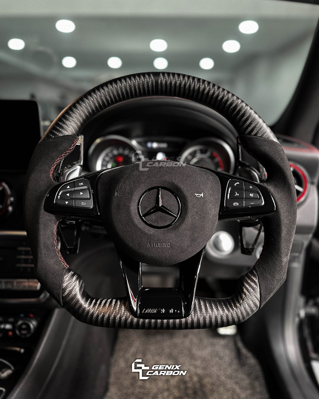 Mercedes AMG 2016+ A45 / C43 / C63 / E63 / GLA45 / SL Carbon Fiber Steering Wheel